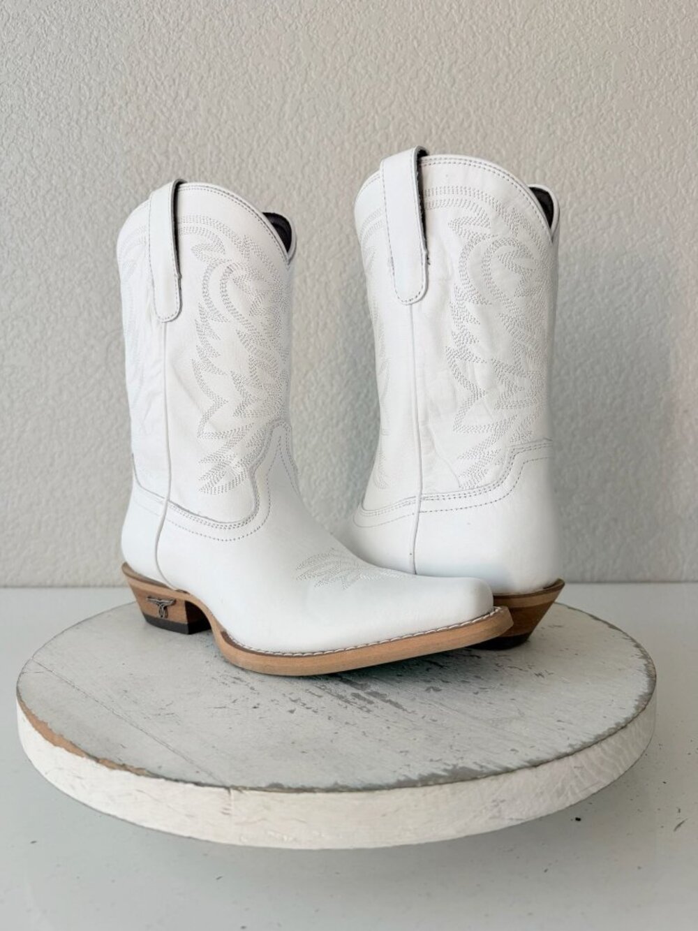 Lane Smokeshow Girls White Cowboy Boots Size 1 Western Cowgirl Kids Childrens